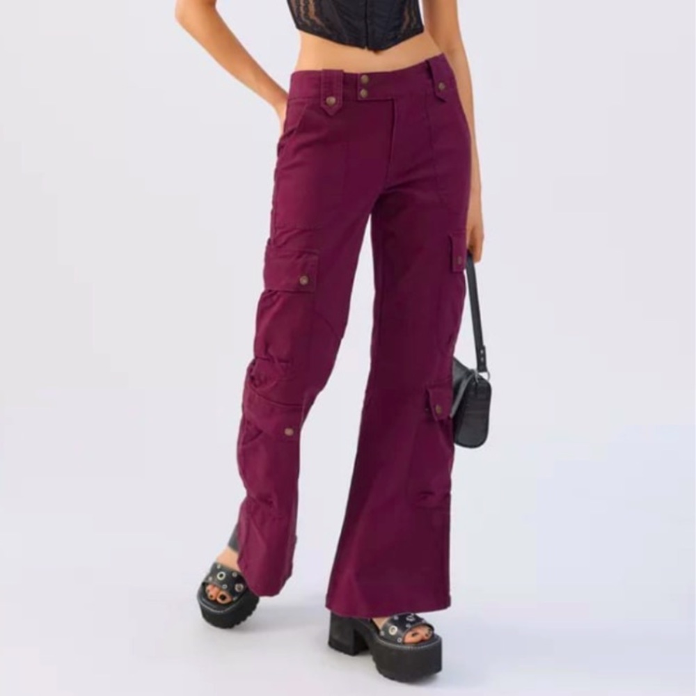 BDG Y2K Ali Flare Cargo Pants Sz 2 UK 6